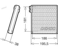 Evaporador, aire acondicionado DENSO DEV09103