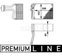 Evaporador del aire acondicionado posterior AE 66 000P MAHLE para MERCEDES-BENZ