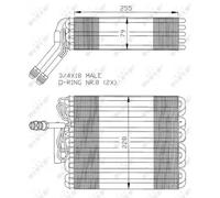 Evaporador del aire acondicionado R 12 36024 NRF para VW SEAT