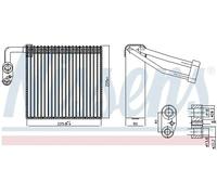 Evaporador del aire acondicionado R 134 a 92297 NISSENS para VOLVO FORD