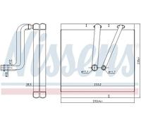 Evaporador, aire acondicionado NISSENS 92381