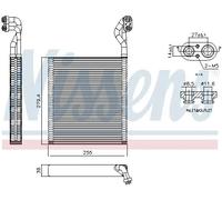 Evaporador del aire acondicionado R 134 a 92413 NISSENS para HONDA