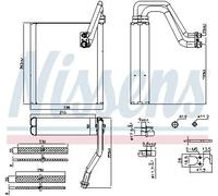 Evaporador del aire acondicionado R 134 a 92427 NISSENS para LAND ROVER VOLVO