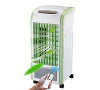Evaporative Air Conditioner, Portable Air Cooler with Remote Control, 4 Caster Wheel, 3-Speed Low Energy Electric Fan for Indoor Home Office