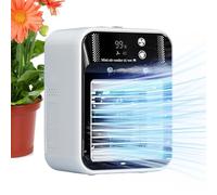 Evaporative Air Cooler - ABS 500ml Portable Mini AC Misting Fan, 2 Speed Personal Cooling Device | USB Rechargeable Air Cooler For Bedroom, Office, Car, Camping, Garage And Home Use