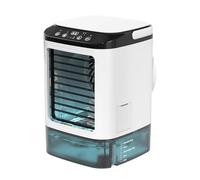 Evaporative Cooler, 900 ml Water Tank, with Ice Compartment, USB Air Conditioner for Home, 3 Speeds, 7 Light Colors, Compact Portable Air Conditioner for Home Office
