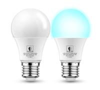 EvaStary E27 Bombilla LED con Sensor Crepuscular, Bombillas A60 E27 9W Equivalente a 60w, Luz Blanco frío 6000K, Encendido/Apagado Automático, para Exterior dia y Noche Pasillo Jardín Porche, 2 Pcs