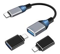 Evavii adaptador USB a tipo C y 3 piezas Adaptador USB C Thunderbolt 4/3 a USB3.0 Compatible con iPhone 15/16 Pro, iPad Pro 2020, MacBook Air/Pro, Galaxy S24/S23/S22 Ultra, Dell XPS 15, Huawei P70/P50