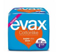 Evax Cottonlike Super Compresas con Alas - 12 unidades