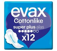 Evax Cottonlike Compresas Super Plus Alas 12 uds