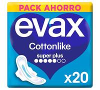 EVAX Cottonlike Noche Compresas con Alas U, Sin Perfume, 18 Unidad