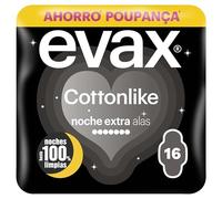 Evax Cottonlike Noche Extra Alas 16 unidades
