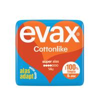 Evax Cottonlike Compresas Super Con Alas , 14 unidades