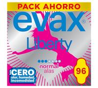 Evax Liberty Compresas con Alas, Normal/Postparto, 96 Unidades, Se Adaptan al Cuerpo y Neutralizan los Olores