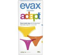 Evax Salvaslip Adapt, Pack de 30, Ultrafinos, Se Adaptan A Todos Los Estilos De Ropa Interior