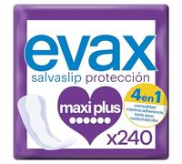 Evax Salvaslip Maxiplus, 240 Unidades, Siéntete Fresca y Limpia Durante Todo el Día - Formato Ahorro