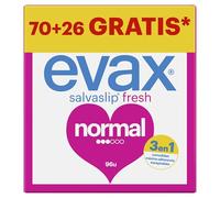 Evax Salvaslip Normal en Bolsitas, Pack de 96 (70+26 gratis), Sistema No Olor, Frescura Y Protección