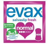 Evax Salvaslip Normal Fresh Plegado 400 unidades | Sistema no olor que neutraliza al instante, te sientes fresca y limpia durante todo el día