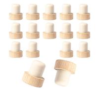 EVBOTGEE 16 tapones para botellas de vino, tapones de madera para botellas de vino en forma de T, tapón de corcho para botellas de vino, tapón de madera para botellas de vino y cerveza