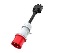 EVCONN Adaptador de 5 pines CEE a Tesla, 16 A Gen 2 EV, extensión de cable de carga para Tesla Model S/3/X/Y, toma de tierra necesaria para el funcionamiento