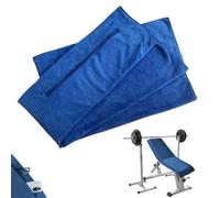 EVDZNA Toalla de deporte, 120 x 50 cm, toalla de fitness absorbente, toalla de fitness con bolsillo con cremallera, unisex, para fitness, entrenamiento y deporte, color azul marino