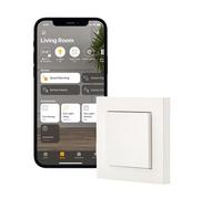 Eve Light Switch - Interruptor de pared inteligente (Apple HomeKit), interruptor individual, pulsador y conmutadores, horarios automáticos, no requiere pasarela, Bluetooth/Thread