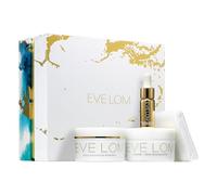 EVE LOM Radiance Ritual Set | Incluye bálsamo limpiador original de 100 ml, máscara de rescate de 100 ml, suero de retinol reparador Radiance de 9.5 ml, medio paño de muselina - Juego de 4 piezas