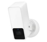 Eve Outdoor CAM (White Edition) - Cámara de Reflector Segura, (HomeKit Secure Video), 1080p, visión Nocturna, Wi-Fi (2.4 GHz), Sensor de Movimiento, comunicación bidireccional, instalación Flexible y
