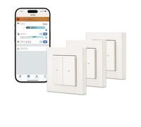 Eve Shutter Switch (Matter) pack de 3 - Controlador inteligente de persiana, para Alexa/Apple Home/Google/SmartThings/Home Assistant; requiere router de borde Thread y cable neutral