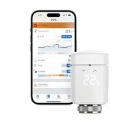Eve Thermo (Matter): Válvula termostática inteligente para radiador, control automático de temperatura, Apple Home, Amazon Alexa, Samsung SmartThings, Google Home, req. Router de borde Thread