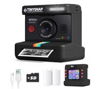 Eveedo Cámara de impresión instantánea para niños, cámaras de doble lente para niños con pantalla de 2.4 pulgadas, regalos de cumpleaños de Navidad para niñas de 3 a 12 años, juguete portátil para