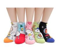 EVEI The Peanuts Snoopy Cartoon Series - Calcetines originales para mujer, Snoopy23_5 pares, Talla única