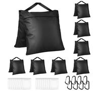 Evekea Paquete de 8 bolsas de arena para estudio fotográfico, alforjas resistentes para toldo, tienda de campaña emergente, base de paraguas, soporte de telón de fondo, trípode fotográfico, mesa de