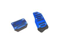 EVEKHAHHRB Cubierta Pedal Juego De 3 Piezas De Accesorios para Coche Universales Antideslizantes De Aluminio para Transmisión Manual Color Rojo Azul Y Plateado Acero Inoxidable(Automatic-Blue)