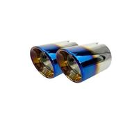 EVEKHAHHRB Doble Punta Escape para F87 M2 F80 M3 F82 F83 M4 F10 M5 F12 F13 M6 Puntas Traseras De Silenciador Coche Acero Inoxidable De 4 Piezas Modificar Escape Embellecedor Escape(Blue 4PCS)