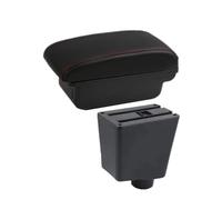 EVEKHAHHRB para Seat para Ibiza III 6j 6L 2001-2003 2004 2005 2006 2007 2008 Caja Almacenamiento Reposabrazos Coche Accesorios Actualización Dedicados Reposabrazos Central(A 1 Red Line No USB)