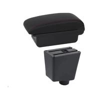 EVEKHAHHRB para Seat para Ibiza III 6j 6L 2001-2003 2004 2005 2006 2007 2008 Caja Almacenamiento Reposabrazos Coche Accesorios Actualización Dedicados Reposabrazos Central(B1 Red Line 3USB)