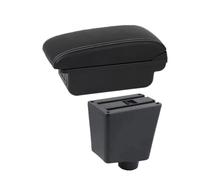 EVEKHAHHRB para Seat para Ibiza III 6j 6L 2001-2003 2004 2005 2006 2007 2008 Caja Almacenamiento Reposabrazos Coche Accesorios Actualización Dedicados Reposabrazos Central(B1 White Line 3USB)