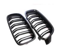 EVEKHAHHRB Parrilla Delantera para 3-Series F30 F31 F35 2012-2017 Car Styling Front Riñón Grille Dual Slat Racing Grills Rejilla Ventilación(Gloss Black)
