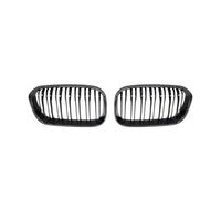 EVEKHAHHRB Parrilla Delantera para F20 F21 120i para LCI 1 Series 2015 2016 2017 2018 2019 Racing Grille Front Kidney Grill 2 Listones Negro Brillante Rejilla Ventilación(Double Line Carbon Look)