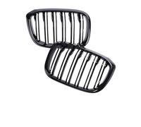 EVEKHAHHRB Parrilla Delantera para G01 X3 G02 X4 2018-2022 Reemplazo Riñón Delantero Coche Negro Brillante Parrilla Doble Individual Parrillas Carreras Rejilla Ventilación(Double Gloss Black)