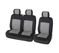 EVEKHAHHRB Protectores Universales para Asientos De Coche De 9 Plazas Fundas para Asientos De Autobús Resistentes A La Suciedad Cubreasientos(Gray-3PCS 1)