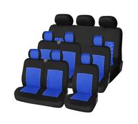 EVEKHAHHRB Protectores Universales para Asientos De Coche De 9 Plazas Fundas para Asientos De Autobús Resistentes A La Suciedad Cubreasientos(Blue-9PCS)