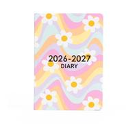 evelay Agenda académica 2026-2027, tamaño A5, página por día, agenda de mediados de año de agosto de 2026 a julio de 2027, tapa dura, agenda diaria