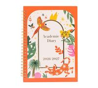 evelay Agenda académica 2026-2027, tamaño A5, vista semanal, agenda de mediados de año, agosto de 2026 a julio de 2027, tapa dura