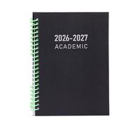 evelay Agenda académica 2026-2027, tamaño A5, vista semanal, agenda de mediados de año con espiral de plástico, agosto de 2026 a julio de 2027, tapa dura