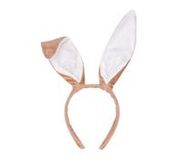 evelay Diadema con orejas de conejo marrones, flexibles y largas - Disfraz de conejo de Pascua adorable, ideal para adultos y niños (Talla única)