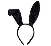 evelay Diadema de orejas de conejo negras para disfraz de conejo de Pascua