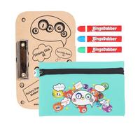 evelay Juego de regalo para bingo Dabber | Incluye 3 dabbers de bingo, 1 tabla de bingo y bolsa de almacenamiento | Marcadores antigoteo de 20 ml | 6 colores de bolsa con cierre de cremallera de