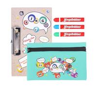 evelay Juego de regalo para estuche de bingo Dabber | 3 dabbers de bingo | 1 tabla de bingo con clip | Bolsa de almacenamiento con tirador de cremallera de número de la suerte | Tinta antigoteo | 6